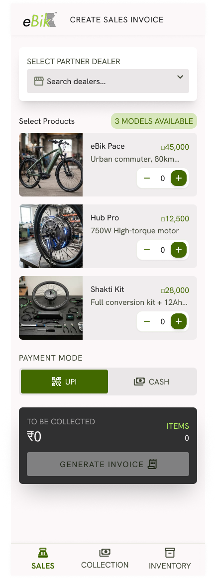 Sales Person - Create Sales Invoice